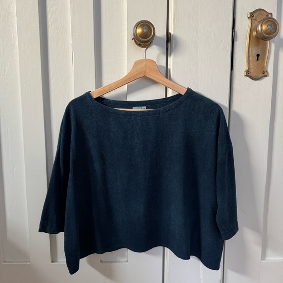 Osei Duro Box Top in Natural Indigo - Picture 3 of 6